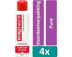 Borotalco Deo Spray Intensive - 4 x 150 ml - Voordeelverpakking