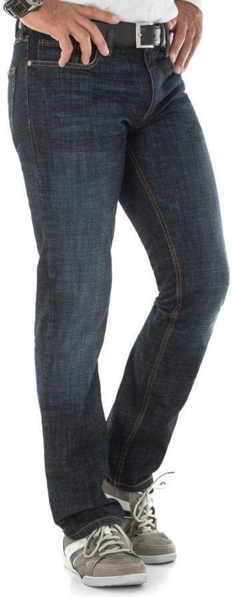 Alberto - Heren Jeans - Heren - W38 X L30 - Blauw - Katoen - 8937-1896-Pipe