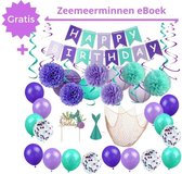 Sirène - décoration de sirène - anniversaire de sirène - Staart de sirène - fête des enfants - Thema de la sirène - 46 pièces XL - eBook gratuit