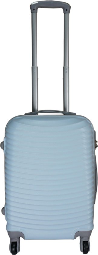 Handbagage koffer 55cm 4 wielen trolley - Licht Blauw | bol.com