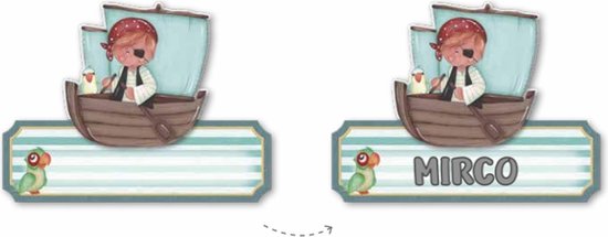 Plaque signalétique Girafe - Enfant - Fille - Garçon - Bois - Dekori - Chambre bébé - Chambre Chambre de bébé