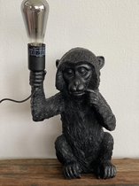 Light & Living tafellamp monkey mat zwart
