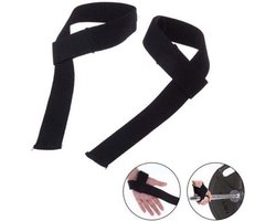 Powerlifting Straps - Deadlift straps - Padded Cotton Lifting Straps - Per Paar - Zwart