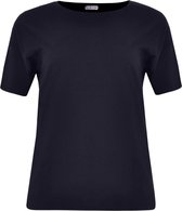 Yoek | Grote maten - dames t-shirt korte mouw - donkerblauw