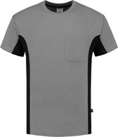 Tricorp T-shirt Bi-Color - Workwear - 102002 - Grijs-Zwart - maat XS