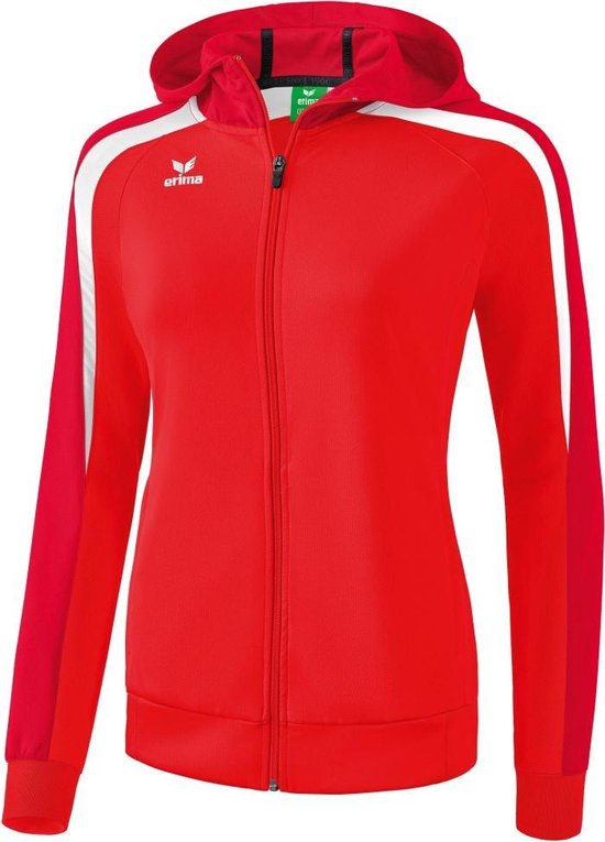 Veste d'entraînement Erima Liga 2.0 avec capuche pour femmes - Rouge / Rouge foncé / Wit | Taille: 36