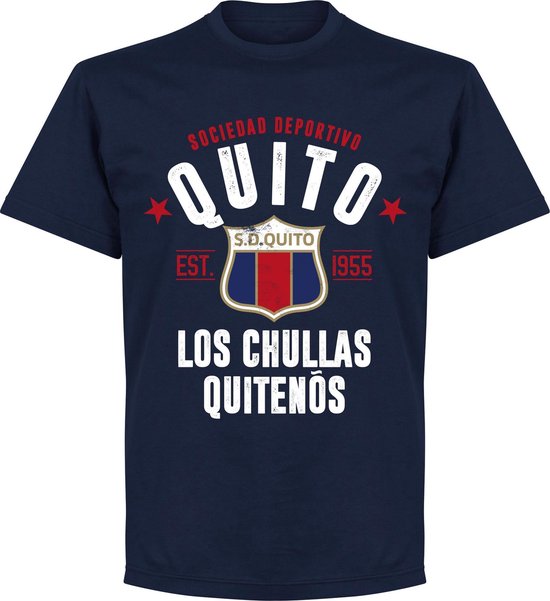 Sociedad Deportivo Quito Established T-Shirt - Navy - 4XL