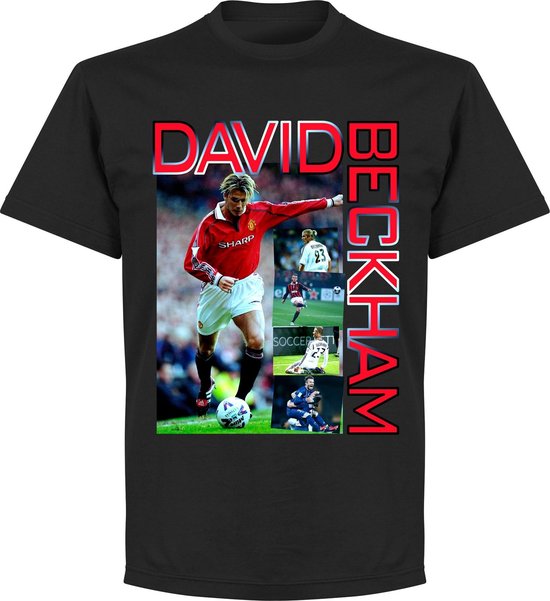 David Beckham Old Skool T-Shirt - Zwart - S