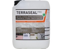 Tuintegels impregneren - Steen en beton impregneer - Vuilafstotend en Transparant impregneer - Nano Coating - Beton - Bestrating - Balkon waterdicht maken - Terrassen en voegen waterdicht maken - Terraseal Pro 5L (30m2)