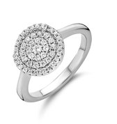 Silver Rose -R2044W-52 -Ring -925 Zilver gerodineerd -Cubic Zirkonia