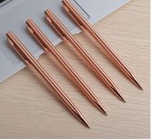4 stuks RVS balpennen roze/goudkleur