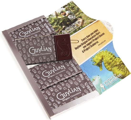 Guylian Chocolat Noir Intense 84% Sans Sucres Ajoutés Tablette 12