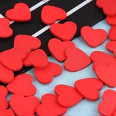 10 stuks houten hartjes plakkers, liefde, valentijnsdag