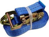 Loadlock - Spanband blauw - 35mm - met ratel gesp en haken - 6m
