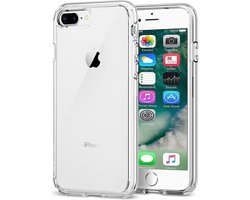 Hoesje - Geschikt voor Apple iPhone 8 Plus - Sterk & Shockproof - Siliconen Case - Hoes Cover - Telefoonhoes - Transparant