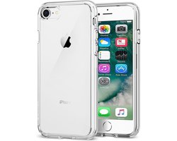 Hoesje - Geschikt voor Apple iPhone 7 - Sterk & Shockproof - Siliconen Case - Hoes Cover - Transparant