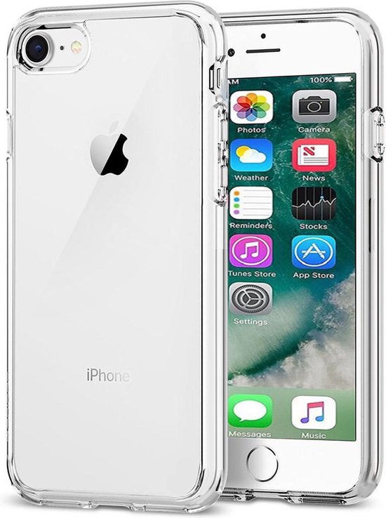 Sluipmoordenaar vloek Harmonisch Hoes voor iPhone 7 Hoesje Siliconen Case Hoes Cover Dun - Transparant |  bol.com
