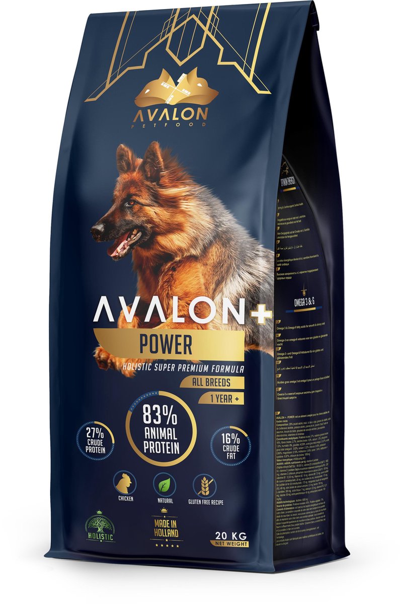 Avalon Petfood +Power hondenvoer - 20 Kg