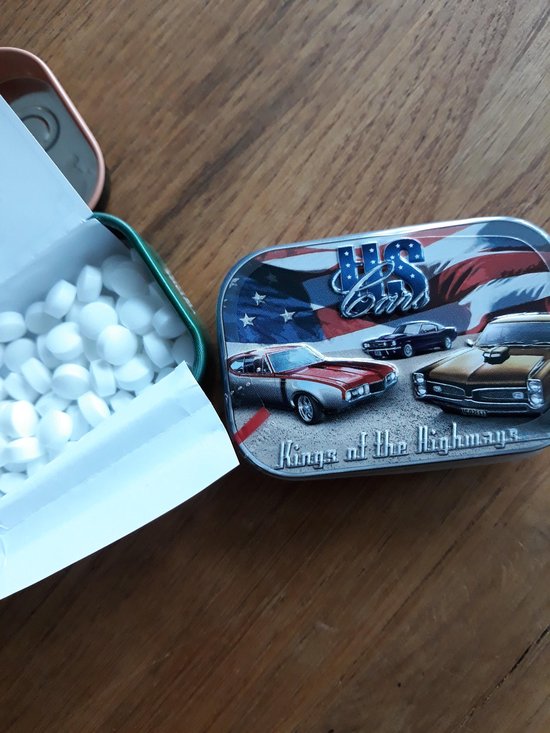 USA Cars Kings Of Highways Pepermunt Metalen Blikje Mint Box