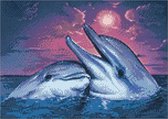Diamond painting 38x27 cm Dolfijnen
