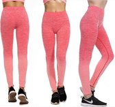 Fitness/Yoga legging - Fitness legging - LOUZIR sport legging Stretch - squat proof - OMBRE Rood Maat L