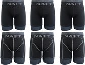 6 stuks katoenen NAFT zwarte boxershorts maat XL