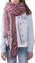 Clayre & Eef sjaal 85x200 cm bordeaux