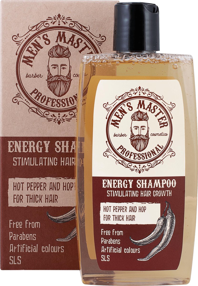 Men's Master Energy Shampoo Mannen - Stimuleert Haargroei & Vermindert Haarverlies - Normaal & Dun Haar - 260ML
