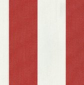 Acrisol Creta Rojo 1153 wit rood gestreept  stof per meter buitenstoffen, tuinkussens, palletkussens