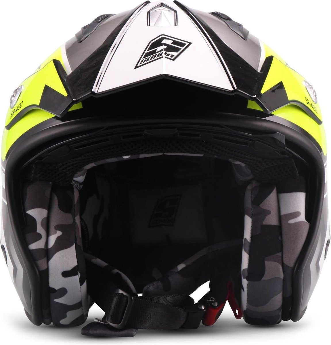 SOXON SR401 STORM NEON jethelm, scooter helm, motorhelm dames, heren
