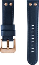 24mm XL blue leather strap for pilot