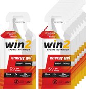 WIN2 Energy Gel 40g Aardbei/Kiwi 18 stuks