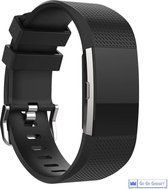 Horloge band | geschikt voor de Fitbit Charge 2 | siliconen sport armband| activity tracker | zwart | small