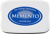 ME-600 Memento ink pad danube blue - blauw stempelkussen groot - 1 stuk waterbasis
