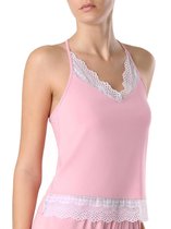 Pyjamaset topje met short in kant (Bamboe) - maat Medium (EU 38), poeder rose