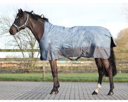 Regendeken luxe 0 gram Met fleece voering Graphite paardendeken - maat 125