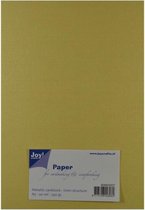 Joy! Crafts Papierset Metallic linnen structuur - creme A5, 20 vel, 250 gr