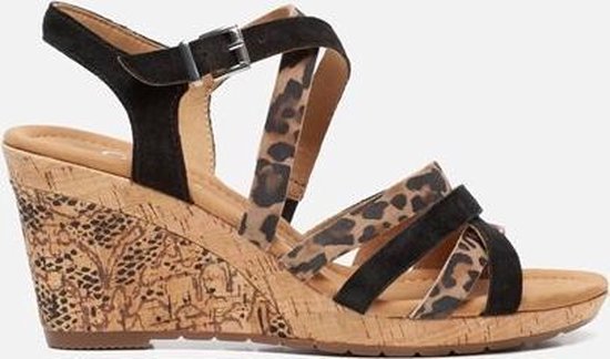 Gabor Comfort sandalen met sleehak zwart - Maat 38.5 | bol.com