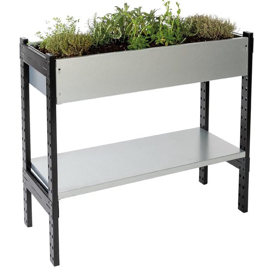 Metalen kweektafel 90 x 100 x 40 cm - Moestuinbak op poten - Moestuintafel  - Kweekbak... | bol.com