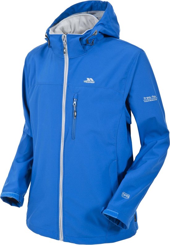 Trespass Heren Corvo Waterdichte Capuchon Shell Jas Blauw