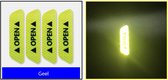 Gele reflecterende waarschuwing sticker voor open deur - geopende deur waarschuwing - 4 stuks