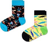 Happy Socks Sokken 2-Pack Danger Socks Zwart Maat:12-24 mnd