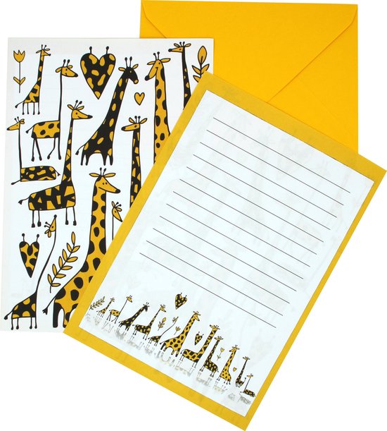 Briefpapier en enveloppen Giraffe A5 | bol.com