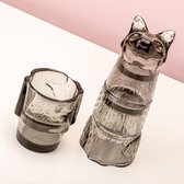 DOIY - Glazenset Kitty Kat - stabelbaar set van 4 - Zwart
