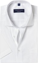 CASA MODA comfort fit overhemd - korte mouw - wit - Strijkvrij - Boordmaat: 40
