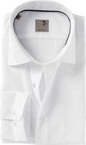 Seidensticker shaped fit overhemd - mouwlengte 7 - wit - Strijkvrij - Boordmaat: 44