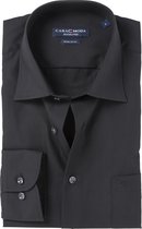 CASA MODA comfort fit overhemd - mouwlengte 7 - zwart - Strijkvrij - Boordmaat: 40