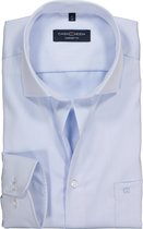 CASA MODA comfort fit overhemd - lichtblauw twill - Strijkvrij - Boordmaat: 42