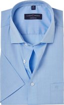 CASA MODA comfort fit overhemd - korte mouw - lichtblauw - Strijkvrij - Boordmaat: 48