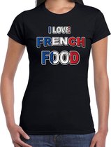 I love French food t-shirt zwart voor dames M